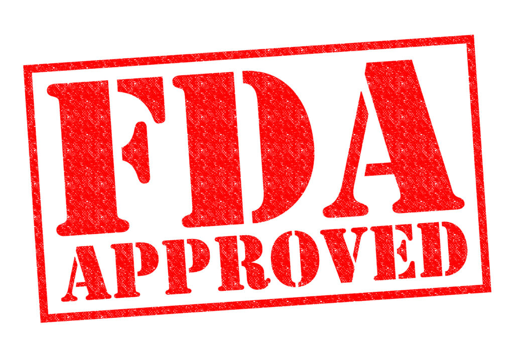 FDA Approved in red on a white background